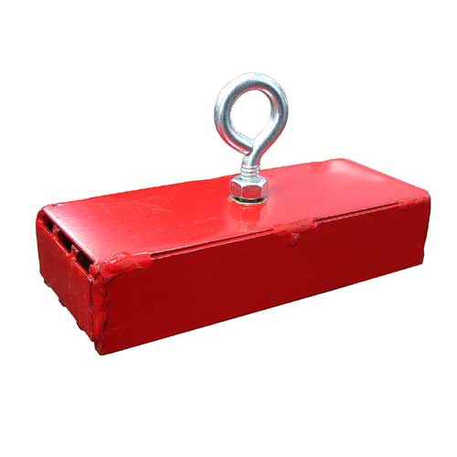 Paulin Heavy-Duty Lifting Magnet with Eyebolt - Red - 150-lb Load Capacity - Each