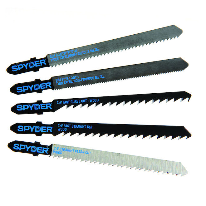 Spyder Jigsaw Bi-Metal Blades for Jigsaw - 5 Pieces - Each