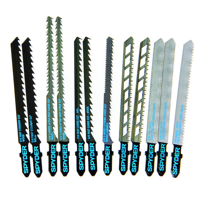 Spyder HSS Blade Set for Jig Saw - 12 Pieces - Each