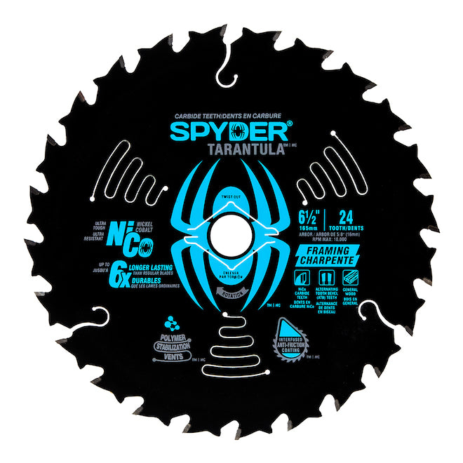 Spyder Tarantula 6.5-in 24-Teeth Circular Saw Blade - Each