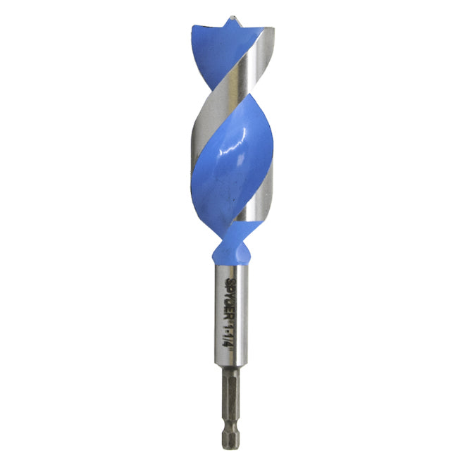 Spyder Stinger Woodboring High-Speed Steel Auger Bit - Single -Pack - 1 1/4-in x 6-1/2-in - Each