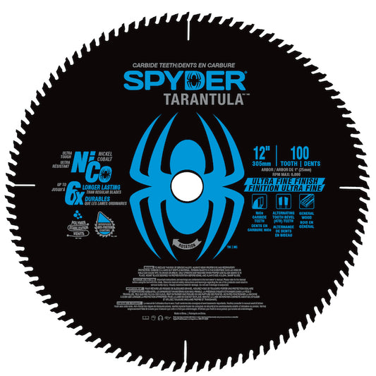 Spyder Tarantula Ultra Fine 12-in Steel Circular Saw Blade - 100 Tungsten Carbide-Tipped Teeth - Each