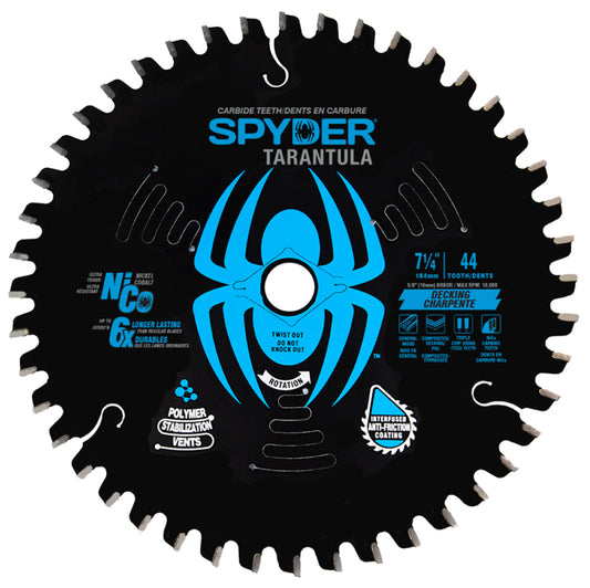 Spyder Tarantula Decking 7 1/4-in Circular Saw Blade - 44 Nickel Cobalt Teeth - Each