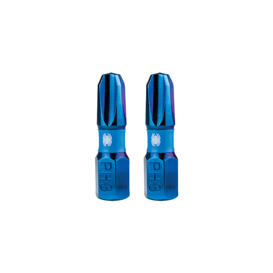 Spyder Mach-Blue Phillips #3 Steel Impact Driver Bit Kit - 1/4 x 1-in - 2/Kit - Each