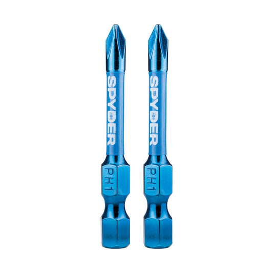 Spyder Mach-Blue 2-Piece Phillips #1 Steel Impact Driver Bit Kit - 2-in - Each