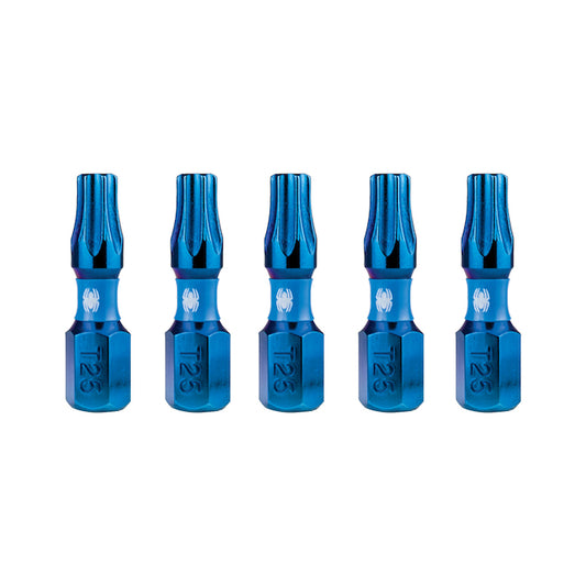 Spyder Mach-Blue T25 1/4-in x 1-in Impact Driver Bits 5-Pack - Each