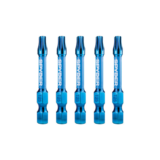 Spyder Mach-Blue T25 5-Piece 1/4-in x 2-in Torx Impact Driver Bit - Each