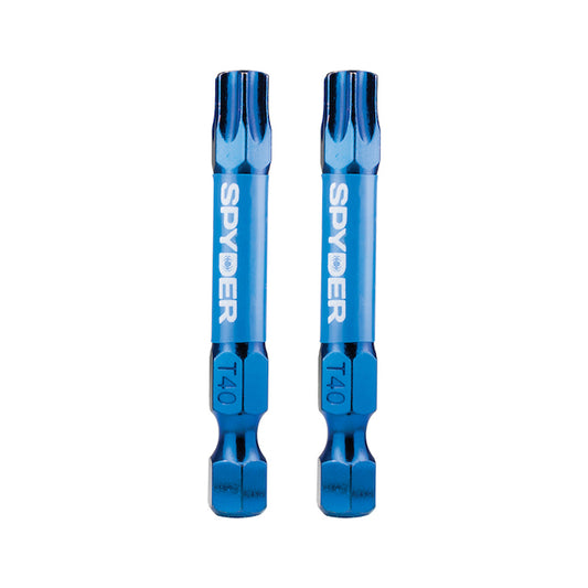 Spyder Mach-Blue 2-Piece T40 Steel Impact Driver Bit Set - 1/4 x 2-in - Each