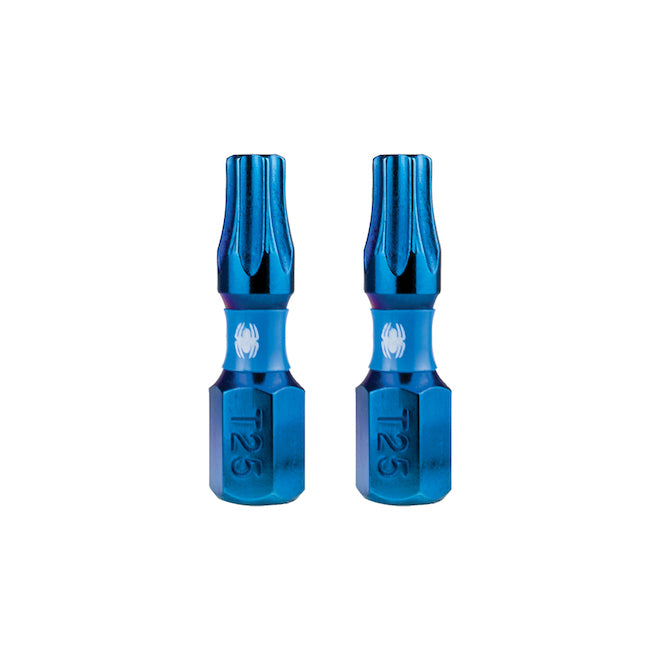 Spyder Mach-Blue 2-Piece T25 Steel Impact Driver Bit Set - 1/4 x 1-in - Each