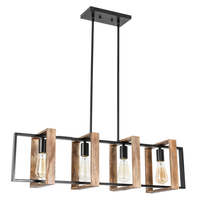 Origin 21 Weston 60W 4-Light Pendant Light - 9.45-in L x 35.43-in W x 52.75 H-