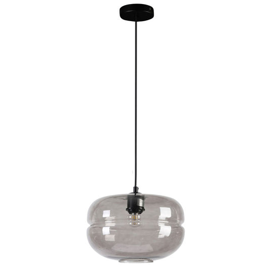Lumirama Pendant - 1-Light - Smoked Glass - 12'' x 12''-