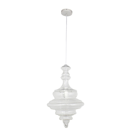 Pendant Light Vetro - 1-Light - Glass Finial - 14.5''-