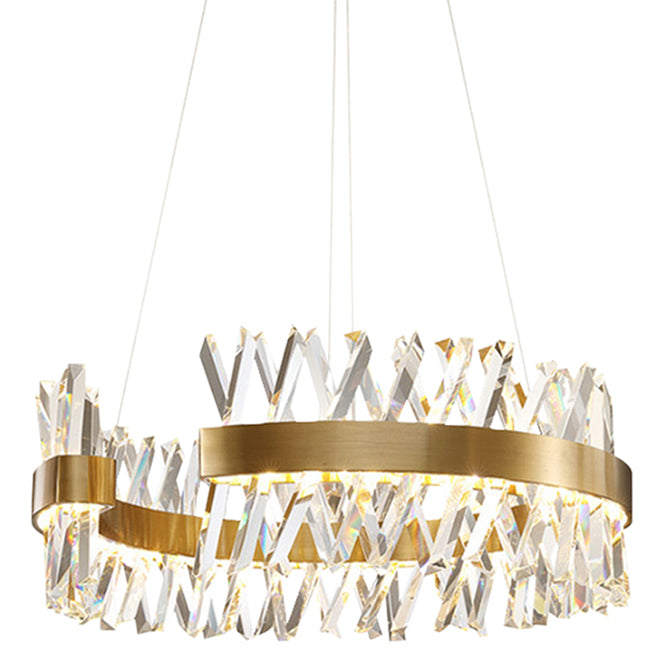 Lumirama Del Cristo 2-Light Brushed Gold Pendant Light-