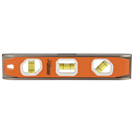 Johnson 10-in Aluminum Magnetic Torpedo Level - Orange - Each