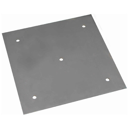 FDV St Dominique Perforated Steel Plate - Grey - 5 Drain Holes - 8-in L x 8-in W x 1/8-in H - Each