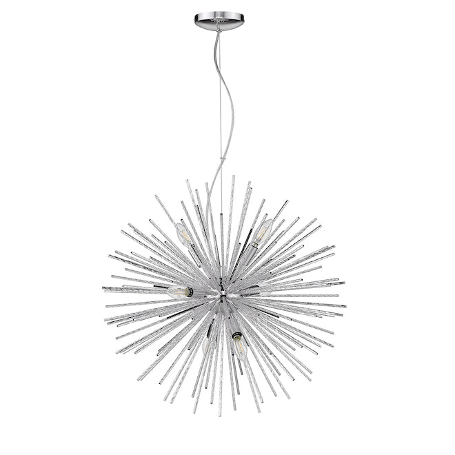 OVE Decors Magellan 6-Light 23.6-in Starburst Pendant Light - Chrome-