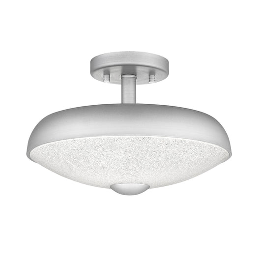 Ove Decors Rhoda Semi-Flushmount LED Light 12-in x 8-in - Brushed Nickel-
