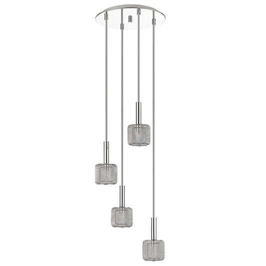 OVE Decor Lemmie 4-Light Pendant Light - Crystal and Stainless Steel-