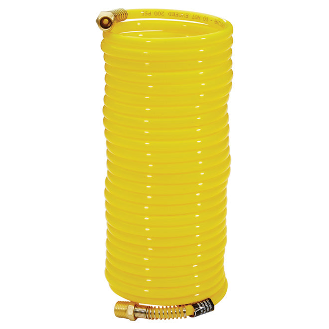 Campbell Hausfeld Air Compressor Recoil Hose - Nylon - 25-ft - 200 psi - Yellow - Each