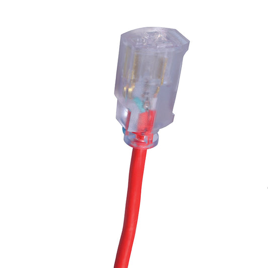 PVC Outdoor Extension Cord - 14/3 - 13 A - 50' - Red-Each