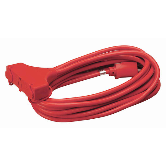 Southwire 14/3 100-ft 3-Outlet Outdoor Extension Cord - Red-Each