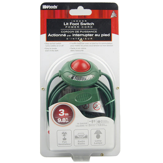 Extension Cord with Foot Switch - 9.8'-Each