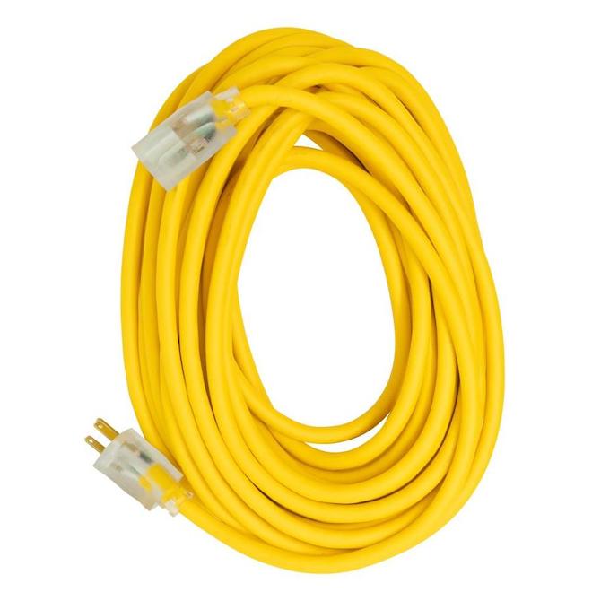 Southwire Standard Outdoor Polar/Solar Extension Cord - Yellow - 50-ft - 12/3-Each