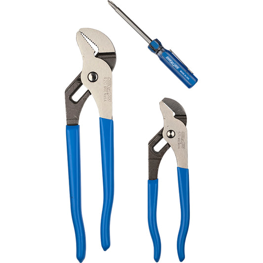 Channellock Tongue and Groove Pliers Set - Permalock Fastener - High Carbon Steel - Right Angle - Each