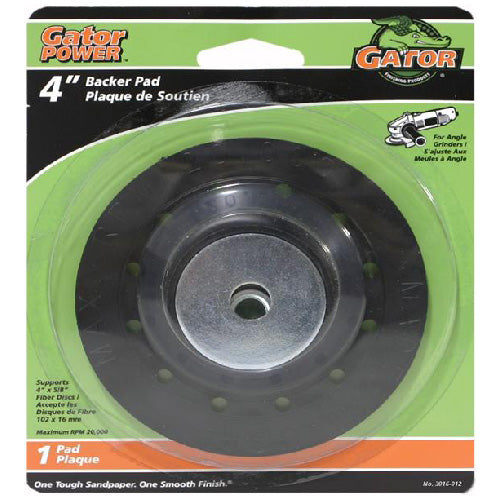 Backer pad - 4" - Plasttic - Black - Each