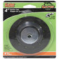 Backer pad - 4" - Plasttic - Black - Each