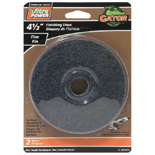 Gator Ultrapower 4.5-in Dia 7/8-in 180-Grit Arbour Hook and Loop Fine Finishing Discs 2 Per Pack - Pack