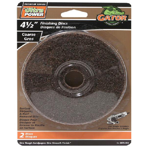 Gator Ultrapower 4 1/2-in Dia 7/8-in Arbour Hook and Loop 80-Grit Coarse Finishing Discs 2 Per Pack - Pack