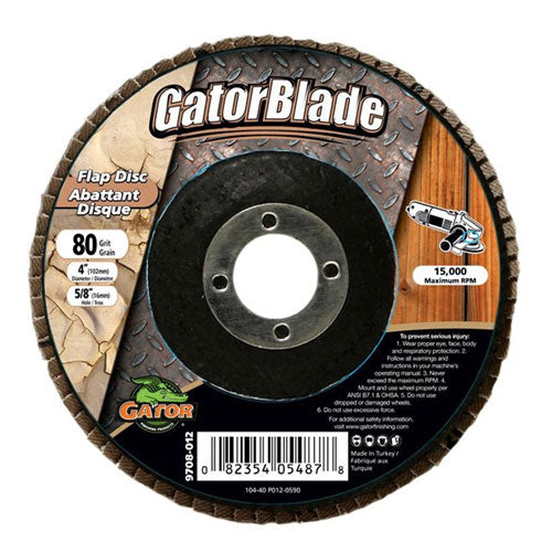 Sanding disk - 4"x5/8" - Grit 80 - Each