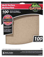 Gator Multi-Surface Finishing Sandpaper Sheets - 9-in W x 11-in L - 100 Grit - 5 Per Pack - Pack