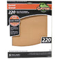 Gator Garnet Bare Wood Sandpaper Sheets - 9-in W x 11-in L - 220 Grit - Finishing - 5 Per Pack - Pack