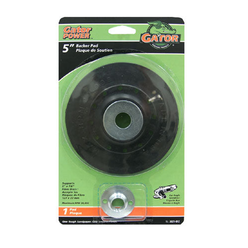 Gator Fibre Disc Turbo Backer Pad - Black - 1 Per Pack - 5-in Dia - Each