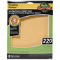 Gator AlumiNext Premium Finishing Sandpaper - 9-in W x 11-in L - 220 Grit - Aluminum Oxide Abrasive - 3 Per Pack - Pack