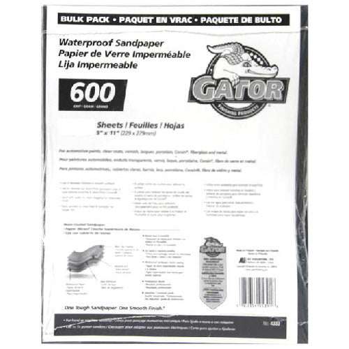 Very Fine Sandpaper 600 Grit - 120/Pack - Pack