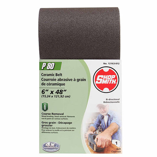 Sanding Belt - 6" x 48" - 80 Grit - Each