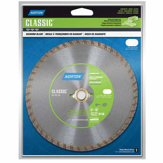 Norton Classic Turbo Diamond Circular Saw Blade - All-Purpose - Alloy Steel - 10-in Dia - Each