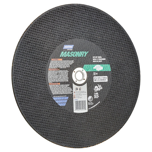 Norton Type 1 Masonry Cutting Blade - 14-in Dia - 1-in Arbour Hole - Each