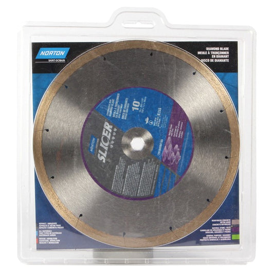 Norton Diamond Circular Slicer Saw Blade - Cutting Mable and Granite - Alloy Steel - 10-in Dia - Each