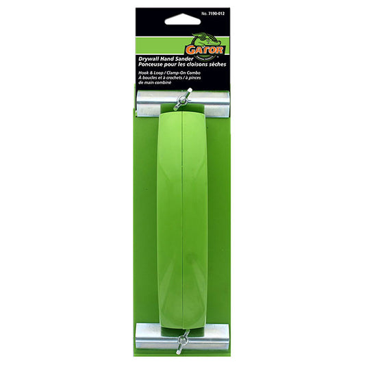 Gator Drywall Hand Sander - Clamp-on - Plastic - Green - Each