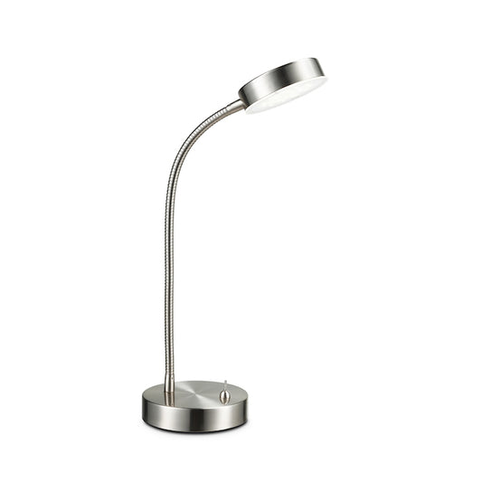 Project Source 13.25-in Adjustable Desk Lamp with Metal Shade - Brushed Nickel-