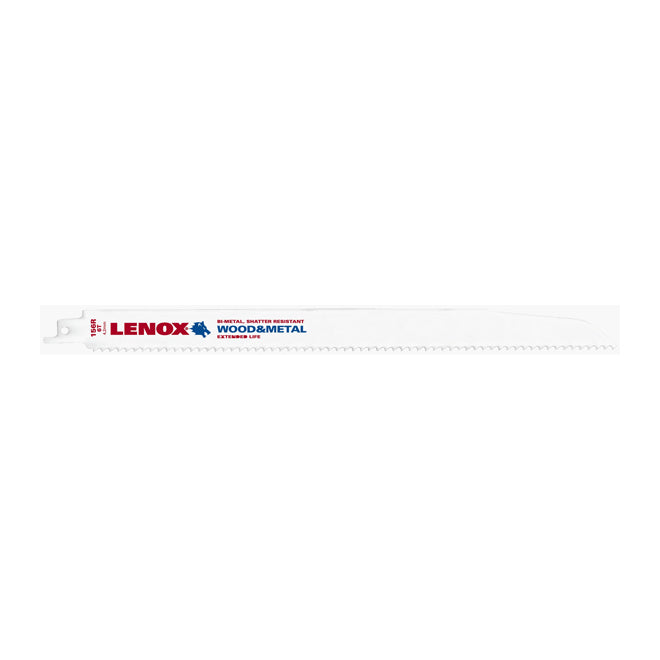 Lenox Reciprocating Thin Saw Blade - Bi-Metal - 12-in L - 6 TPI - Wood Cutting Utilization - Each