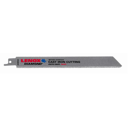 Lenox Reciprocating Saw Blades - Brazed Diamond - 8-in x 3/4-in - Cast Iron Cutting - 1 Per Pack - Each