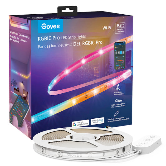Govee RGBIC Pro Colour Changing Smart LED Strip Lights - 9.8-ft-