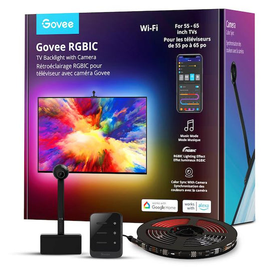 Govee RGBIC 12.5-ft 24W Integrated LED TV Backlight with Camera-
