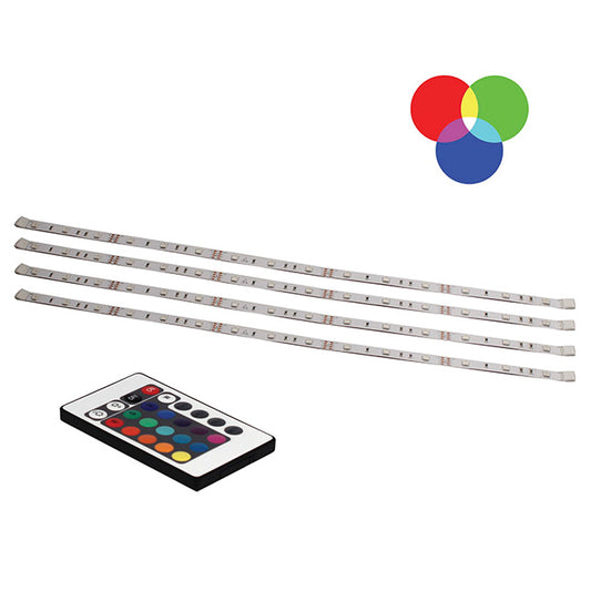 Bazz Plug-in Linear Under-Cabinet Light - LED - 24-in - 4-Pack - Multicoloured-