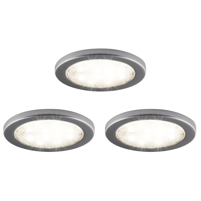 Bazz Under Cabinet LED Puck Lights - Plug-In - 2 1/4-in - 3-Pack-